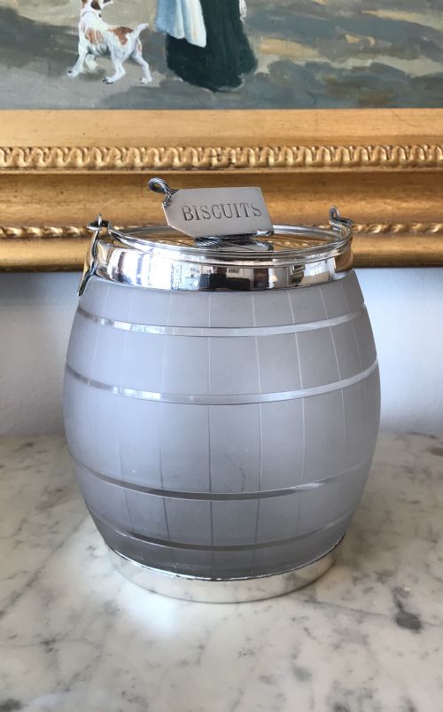 Late Victorian Silver Plated Biscuit Barrel Box