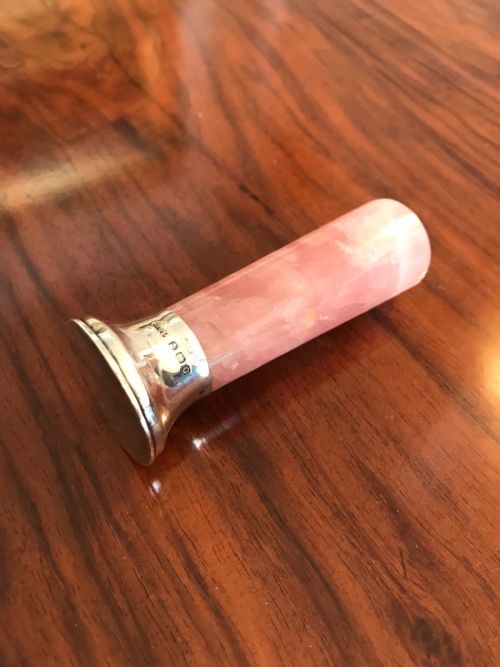 Silver & Pink Quartz Seal, 1913