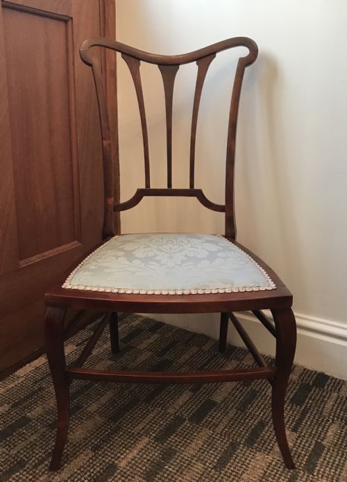 Edwardian Mahogany  Bedroom Occasional Chair, Circa 1900-1910