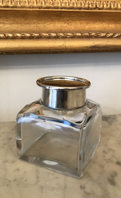 Victorian Cut Glass Inkwell, London 1898