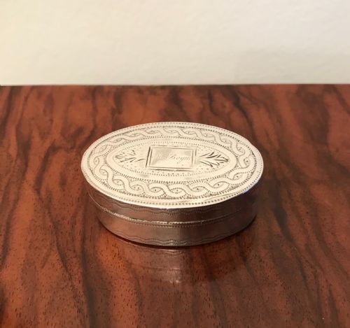 George III Silver Nutmeg Grater by Joseph Wilmore, Hallmarked Birmingham 1806