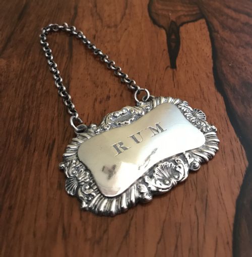 George III Silver Rum Label