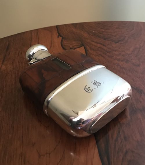 Quality George V Solid Silver Hip Flask