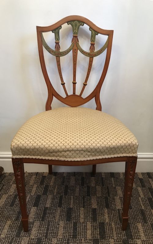 fig 1. Stunning Edwardian Sheraton Revival Chair (1 of 2)
