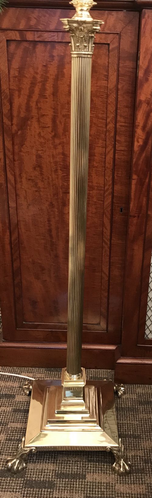 Stunning Edwardian Brass Standard Lamp