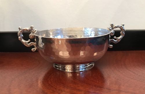 Arts & Crafts Silver Twin Handled Bowl