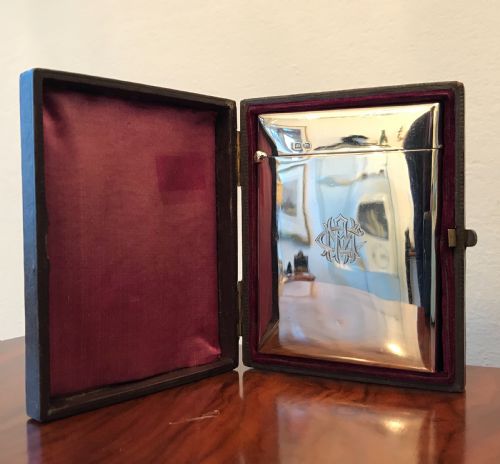 George V Silver Cushion Card Case