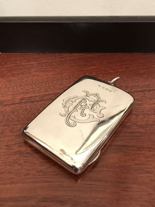 Rare Edwardian Fitted Silver Wallet, 1908