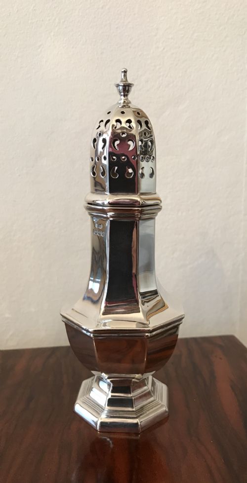 George V Silver Sugar Caster by Walker & Hall