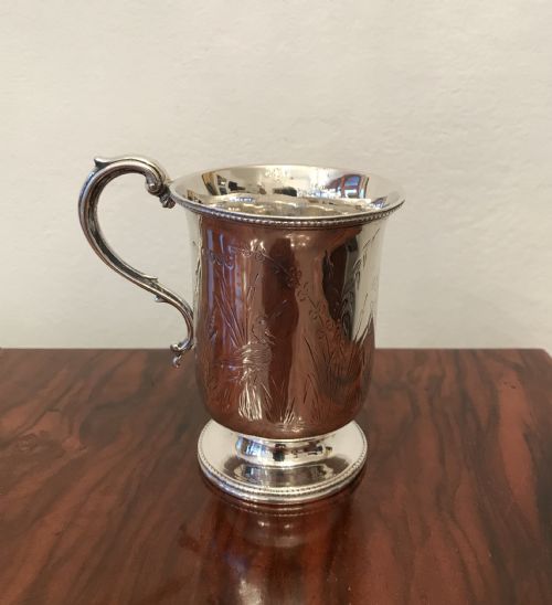 Victorian Silver Christening Mug