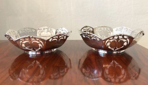 Pair George V Silver Jubilee Bon Bon Dishes, 1935