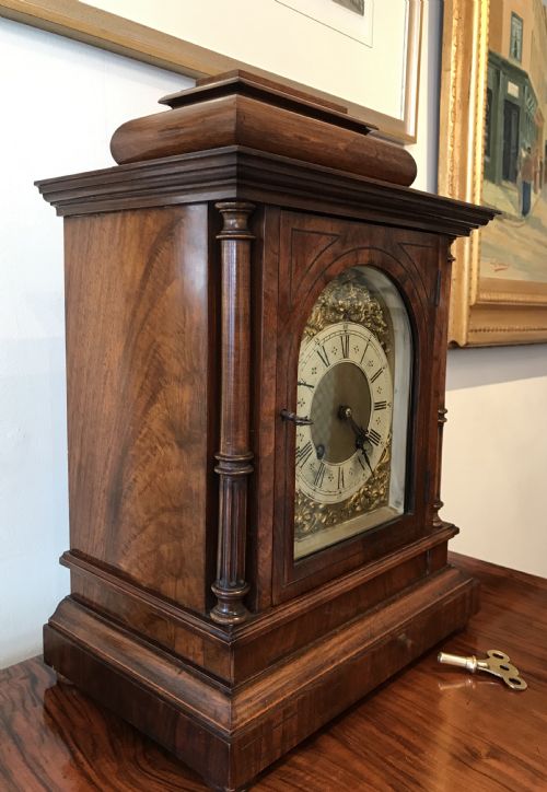 fig 1. Edwardian Walnut Bracket Clock by Lenzkirch