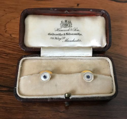 Pair of Art Deco Gold Collar Studs