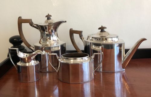 Four Piece Solid Silver Tea Service 1,496 Grams
