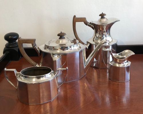 fig 1. Four Piece Solid Silver Tea Service 1,496 grams