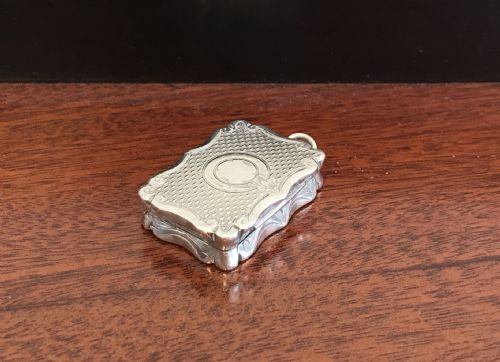 Victorian Solid Silver Vinaigrette, Hallmarked Birmingham 1869 by Robert Mitchell