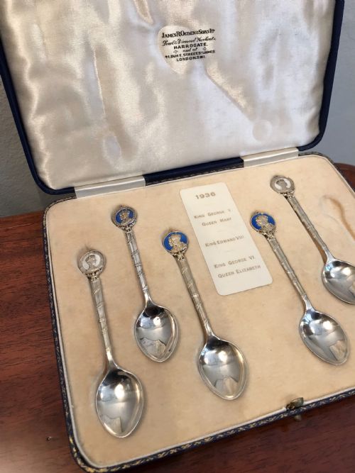 fig 1. Collection of Royal Monarch Silver Spoons, 1936