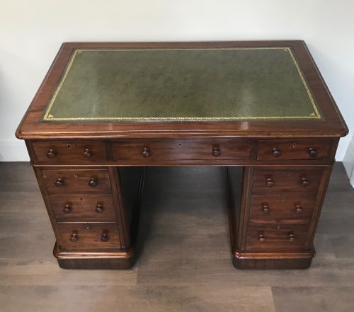 Victorian Mahogany Pedestal Desk