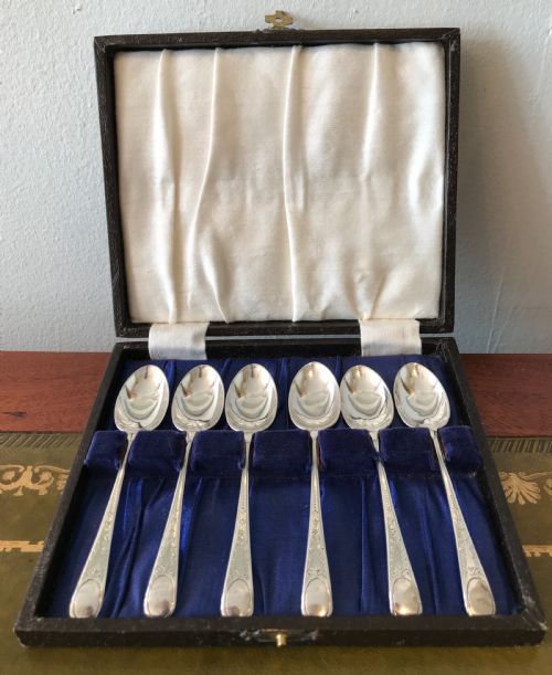 Set of Six Silver Tea Spoons