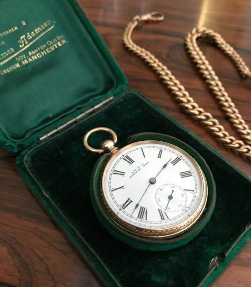 Victorian 10k Solid Gold Waltham Pocket Watch