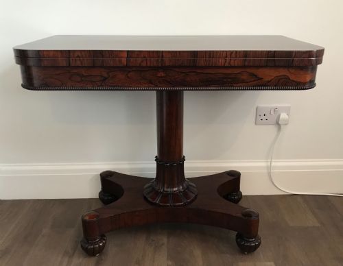 Regency Rosewood Card Table