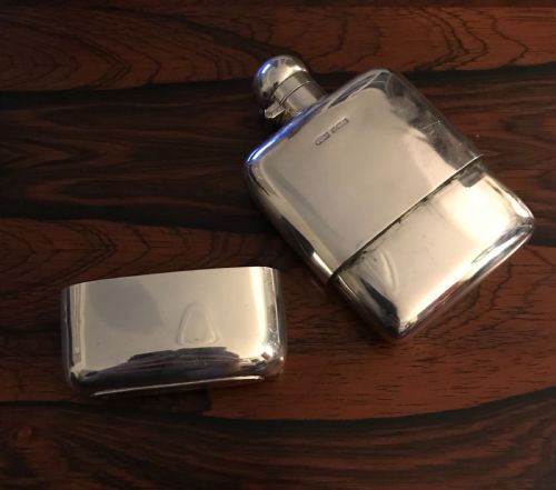 Edwardian Silver Hip Flask, 1903