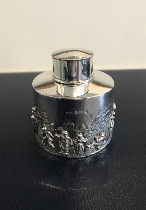 Quality Edwardian Silver Tea Caddy, 1908