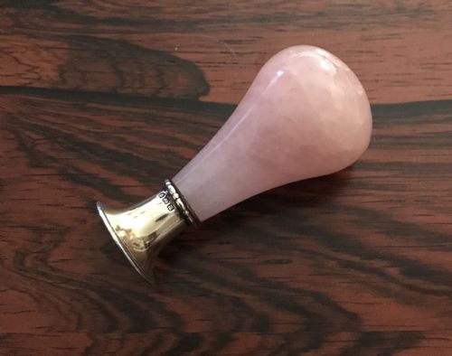 George V Silver & Rose Quartz Wax Seal