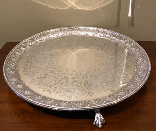 Large and Impressive Victorian Silver Tray