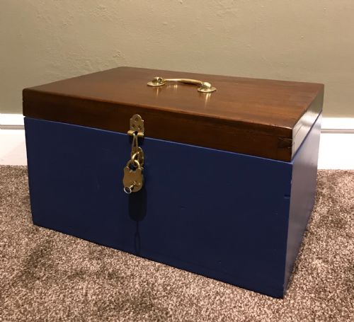 Early 20th Century Box with Brass Lock