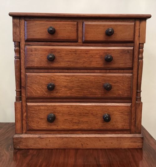 fig 1. Victorian Oak Apprentice Chest of Drawers