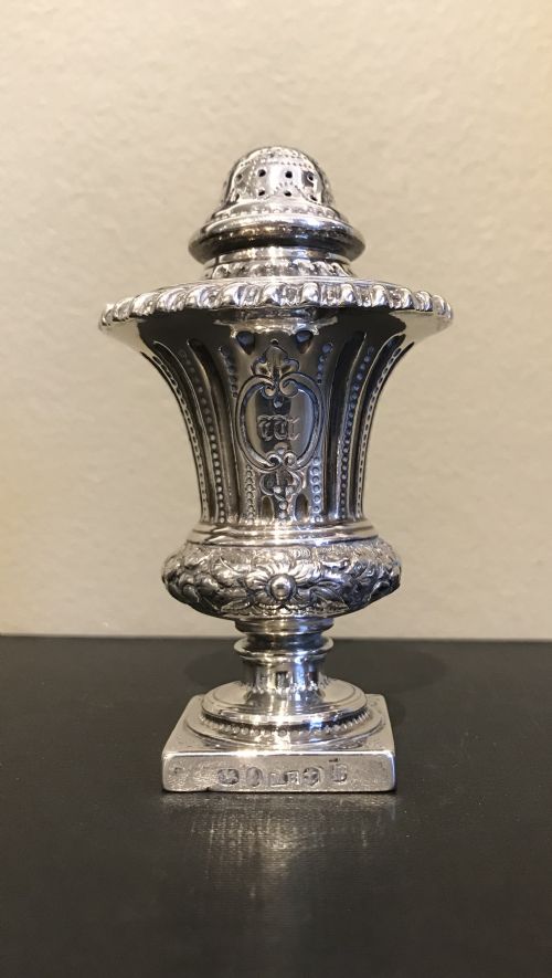 Stunning George IV Silver Pounce Pot
