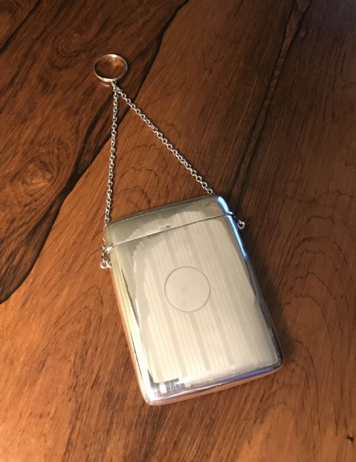 George V Solid Silver Card Case