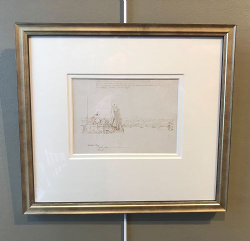 Very Rare John Miller Nicholson Pen & Ink Drawing Study, Isle of Man