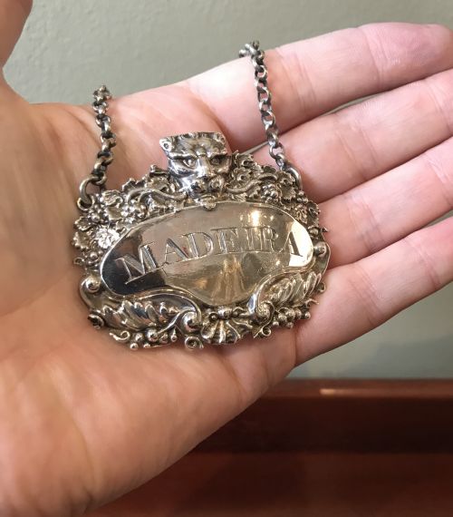 George III Silver Decanter Label