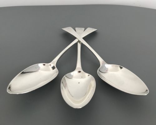 Three George III Silver Serving Spoons, 1797