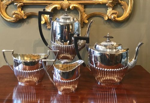 Stunning Victorian Solid Silver Four Piece Tea and Coffee Set Service