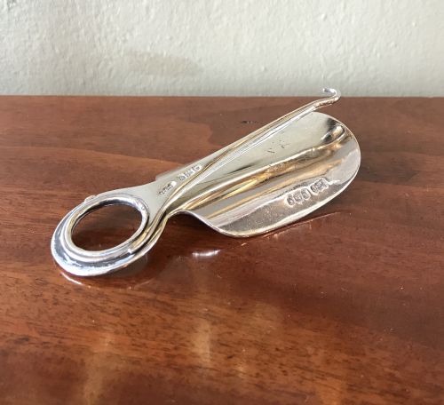 Unusual Edwardian Silver Shoe Horn Button Hook Combination