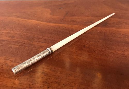 Quality Victorian Silver & Mother of Pearl Dip Pen