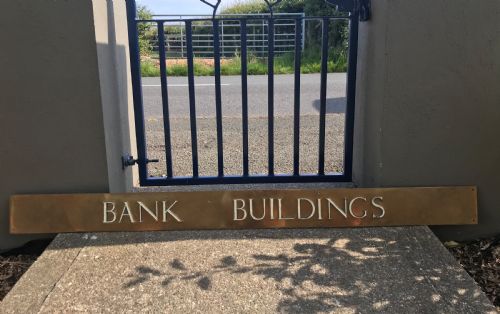 Large Brass & Enamel Sign