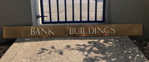 fig 1. Large Brass & Enamel Sign