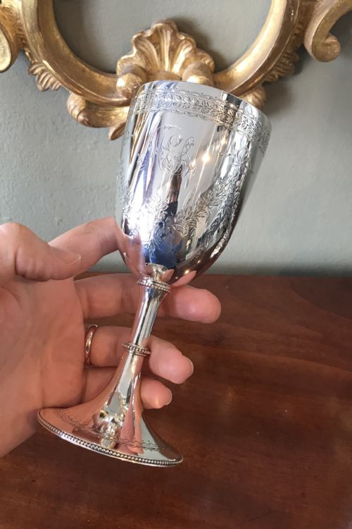 Quality Victorian Silver Goblet by Mappin & Webb