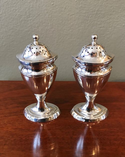 Pair of Edwardian Solid Silver Pepperettes, 1910