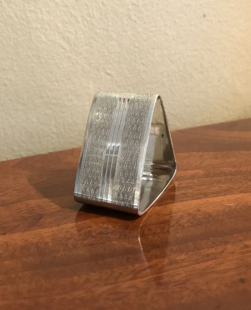 Unusual George V Silver Napkin Ring