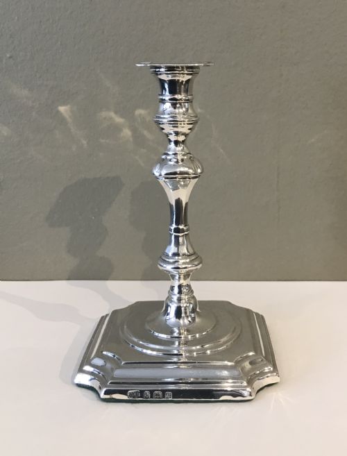 Edwardian Solid Silver Taperstick by George Unite