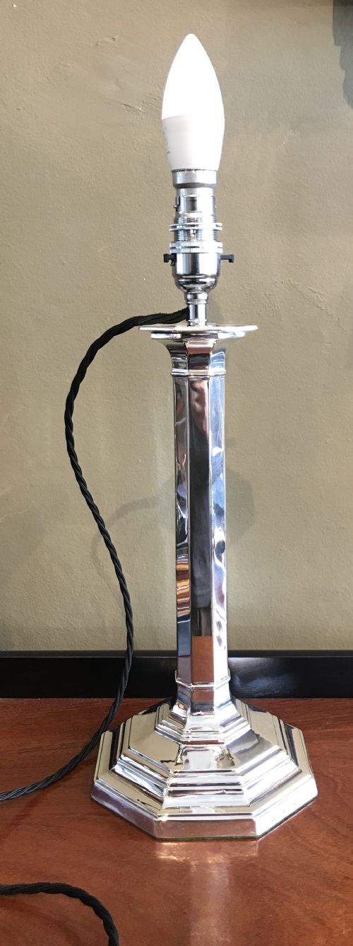 Scottish Edwardian Solid Silver Lamp by Hamilton & Inches, 1908