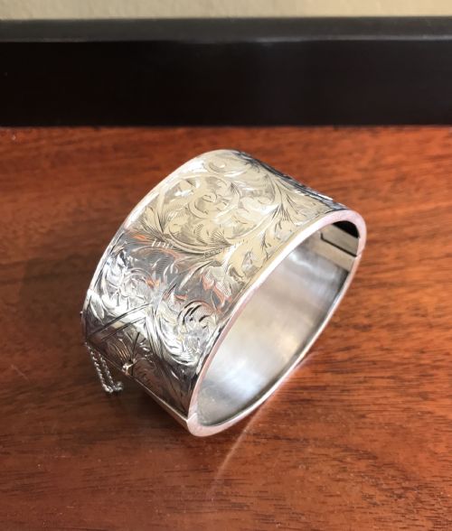 George V Solid Silver Bangle, 1935