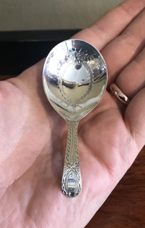 Quality George III Silver Caddy Spoon, 1788