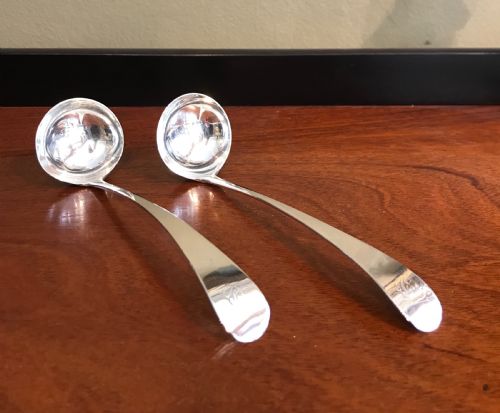 Pair of George III Scottish Silver Toddy Ladles