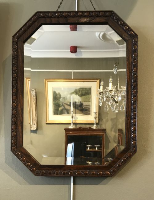 1930s Oak Wall Mirror
